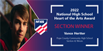 Pope County High School's Vance Hertter Named NFHS Heart Of The Arts Award Section 4 Winner